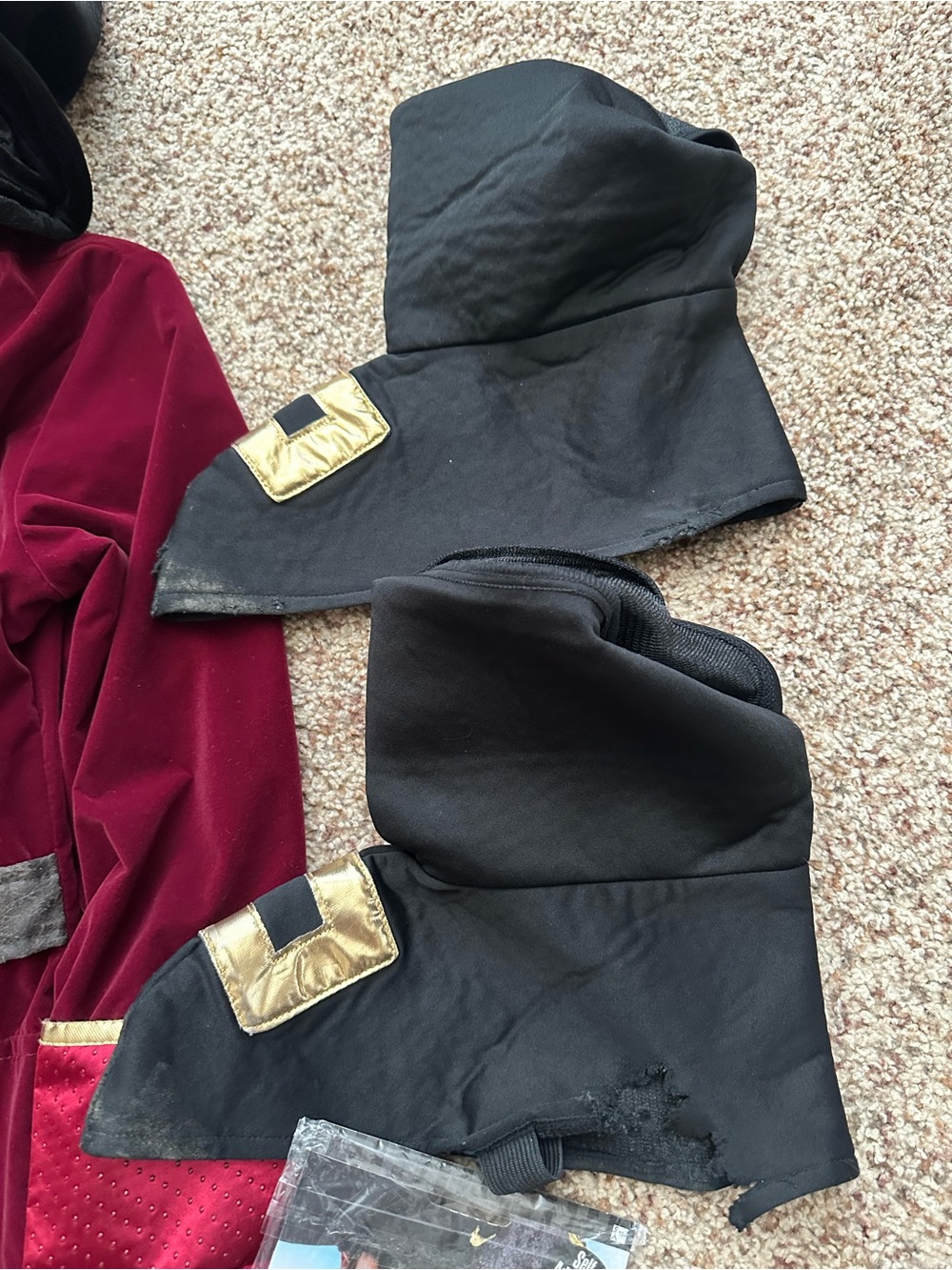 Disney Kids’ Pirate Captain Costume - Burgundy and Black - Picture 2 of 3